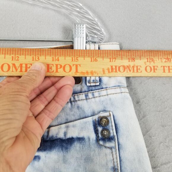 Blue Cult Jeans Mens 34 White Indigo Moto Distressed Biker Denim Zipper Pockets - Picture 11 of 16